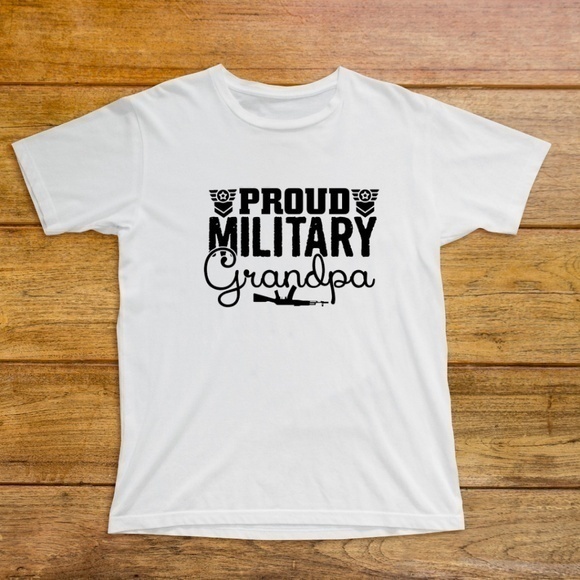 Proud Military Grandpa Graphic T Shirt - Picture 1 of 2